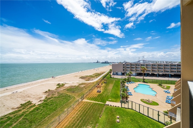 water view featuring a view of the beach