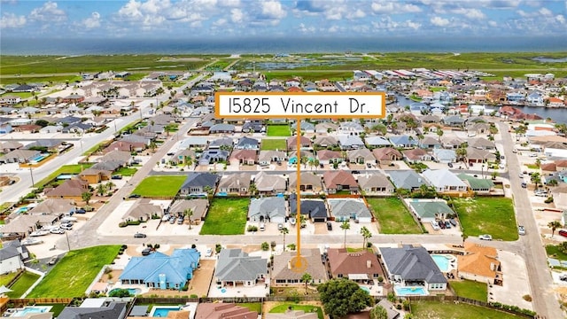 bird's eye view featuring a residential view