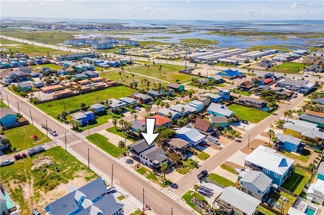 aerial view with a residential view