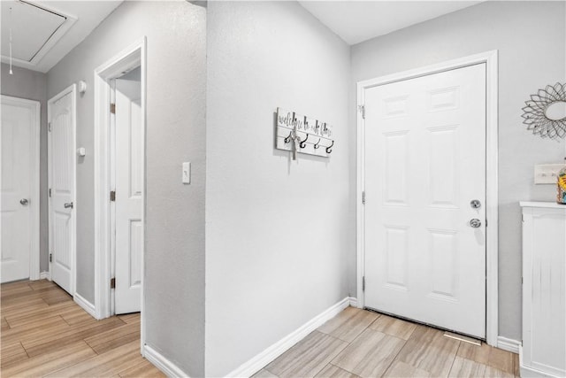 4430 Mistletoe Dr, Corpus Christi, TX 78411 - foyer entrance featuring light wood-type flooring and baseboards