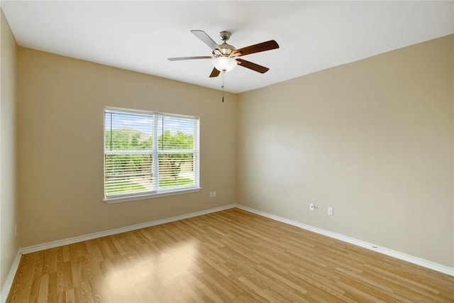 7445 Lake Micala Dr, Corpus Christi, TX 78413 - unfurnished room with light wood-type flooring and a ceiling fan