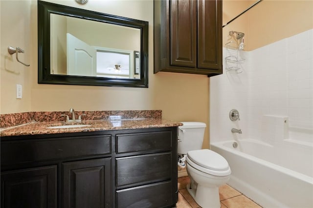 7445 Lake Micala Dr, Corpus Christi, TX 78413 - full bathroom featuring vanity, bathing tub / shower combination, and tile patterned flooring