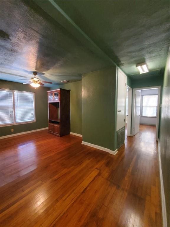 1041 Whitaker Dr, Corpus Christi, TX 78412 - spare room with dark wood finished floors and a ceiling fan