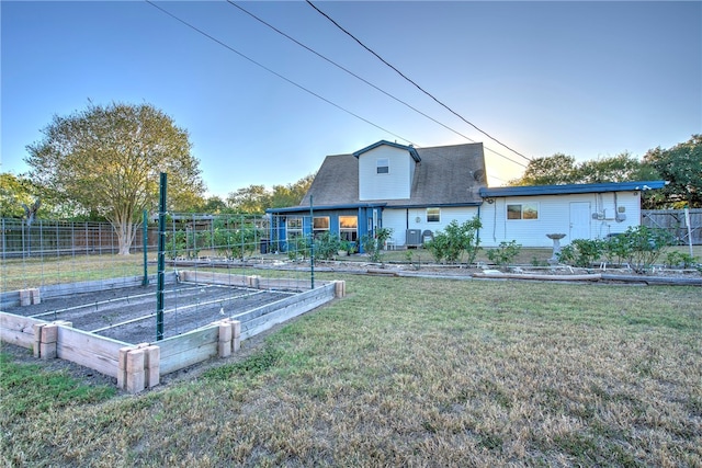 exterior space with a lawn