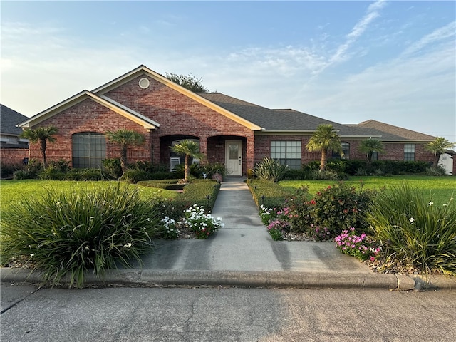 view of single story home