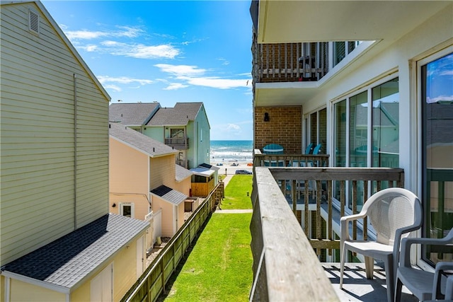 14810 Windward Dr Unit 301, Corpus Christi, TX 78418 - balcony with view of water and beach