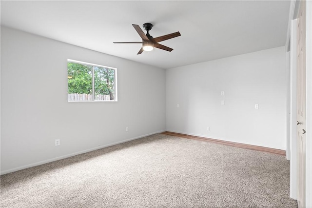 6106 Orangewood Dr, Corpus Christi, TX 78412 - unfurnished room featuring ceiling fan, carpet floors, and baseboards