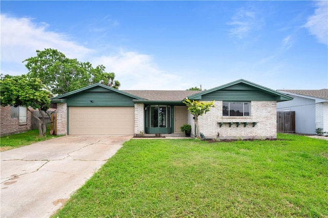6106 Orangewood Dr, Corpus Christi, TX 78412 - ranch-style home featuring brick siding, an attached garage, and concrete driveway