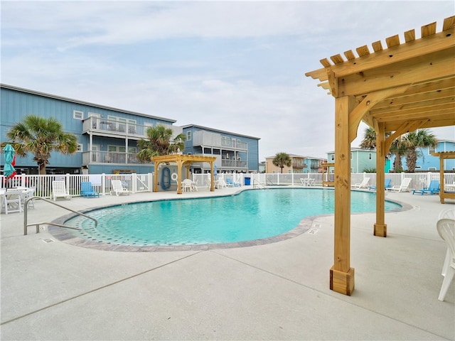 view of pool with a patio