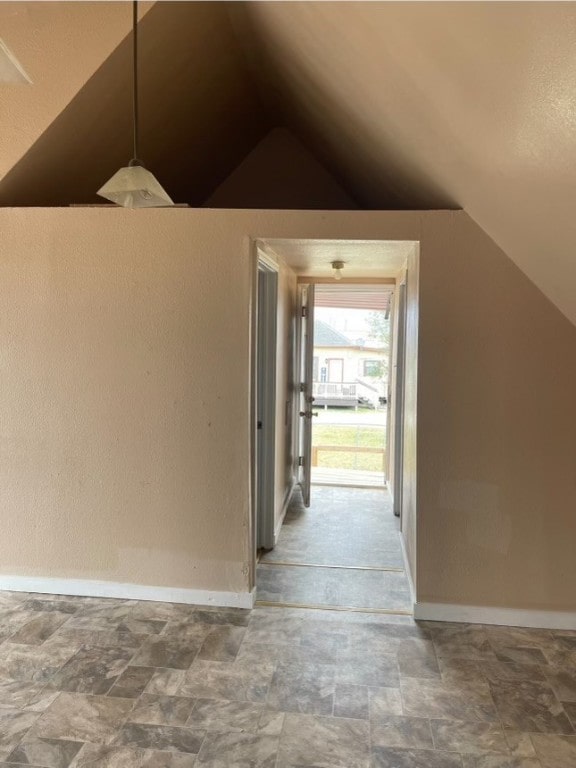 interior space with lofted ceiling