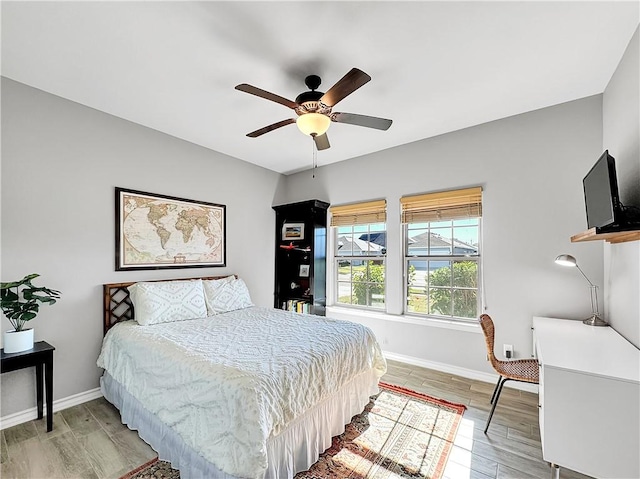 bedroom with ceiling fan