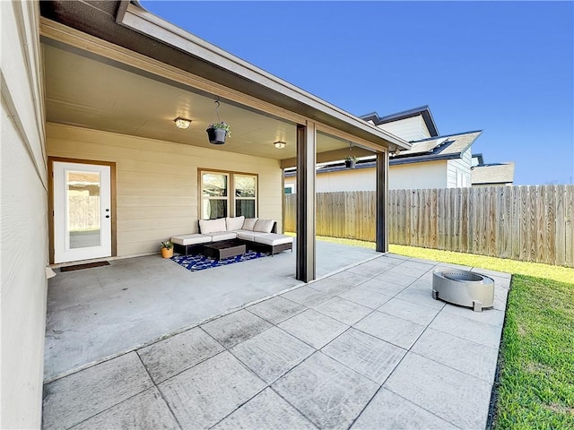 view of patio / terrace with an outdoor hangout area