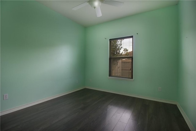 6825 Old Square Dr, Corpus Christi, TX 78414 - spare room with dark wood-style flooring and a ceiling fan