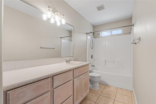 15522 Finistere St, Corpus Christi, TX 78418 - bathroom featuring vanity, shower / washtub combination, and tile patterned floors