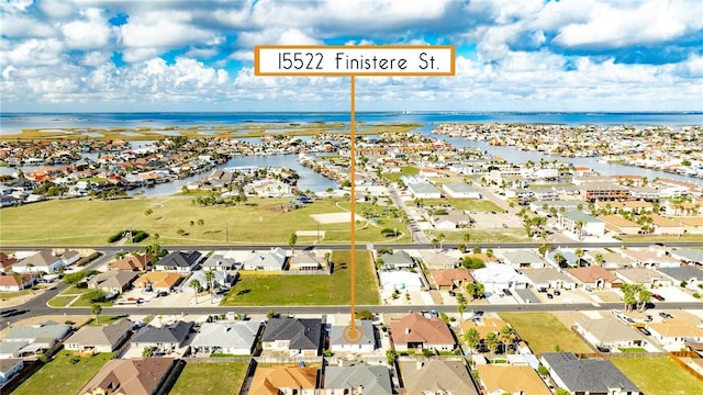 15522 Finistere St, Corpus Christi, TX 78418 - aerial view of residential area featuring a large body of water
