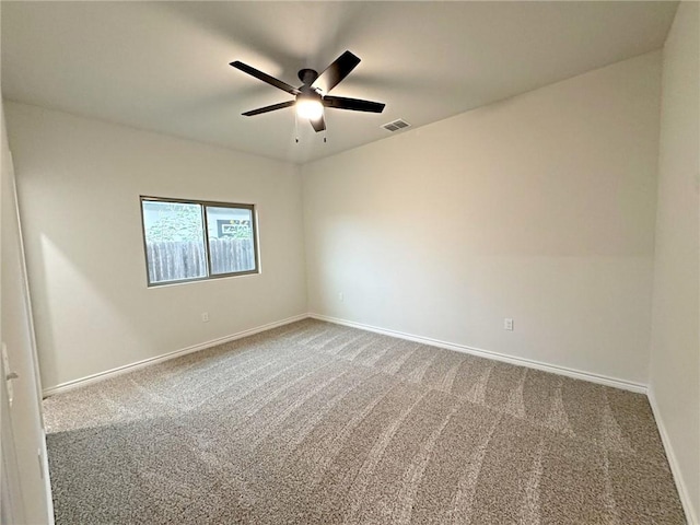 9505 Spanish Oak Dr, Corpus Christi, TX 78410 - empty room featuring carpet floors, baseboards, and ceiling fan