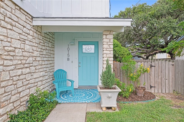 view of doorway to property