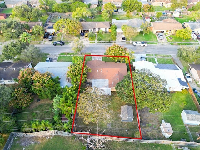 5905 Norvel Dr, Corpus Christi, TX 78412 - aerial view of residential area with property parcel outlined