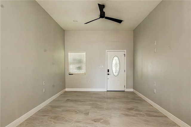 607 Matlock, Aransas Pass, TX 78336 - entrance foyer with ceiling fan and baseboards