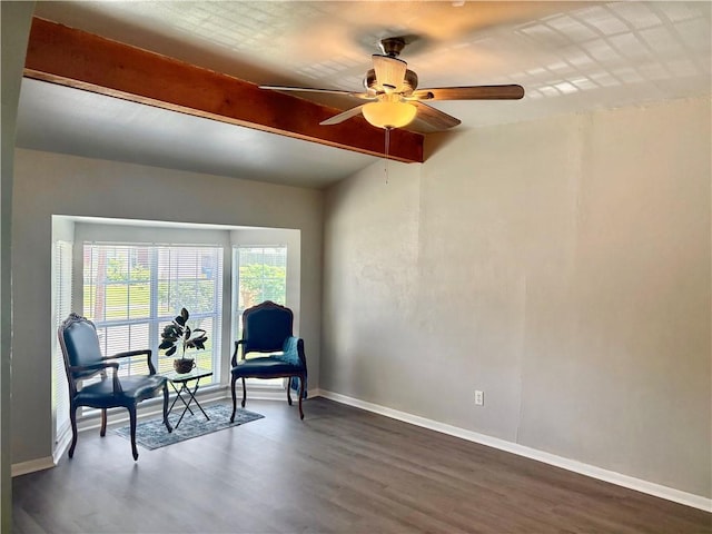 1230 Dona, Corpus Christi, TX 78407 - living area with dark wood-style floors and a ceiling fan