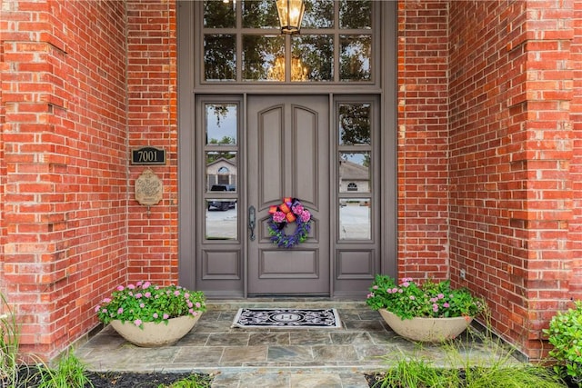 7001 Bevington Dr, Corpus Christi, TX 78413 - entrance to property featuring brick siding