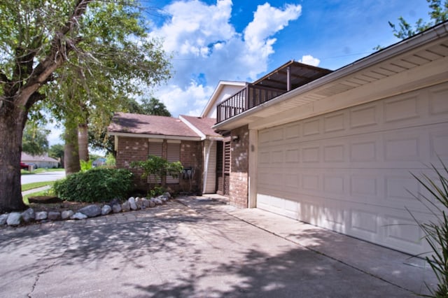 view of front property with a garage