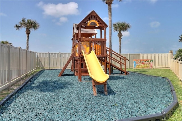 6649 Seacomber Dr Unit 807, Port Aransas, TX 78373 - view of playground with a fenced backyard