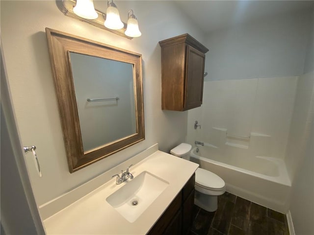 7618 Sable Creek Dr, Corpus Christi, TX 78414 - full bath featuring toilet, vanity, wood finished floors, and shower / bath combination