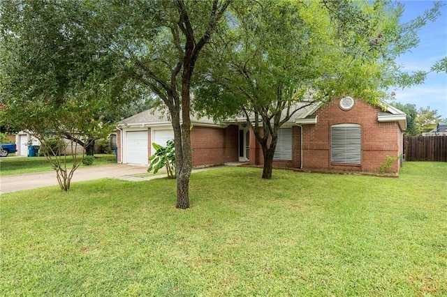 2991 Lakeview E Dr, Ingleside, TX 78362 - ranch-style house with driveway, an attached garage, and brick siding