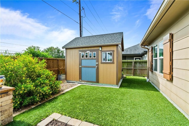2718 Yeager Dr, Corpus Christi, TX 78410 - view of shed with a fenced backyard