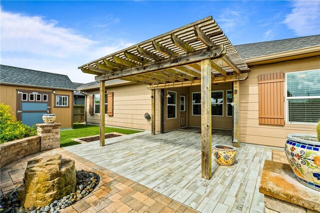 2718 Yeager Dr, Corpus Christi, TX 78410 - view of patio featuring a pergola and a shed