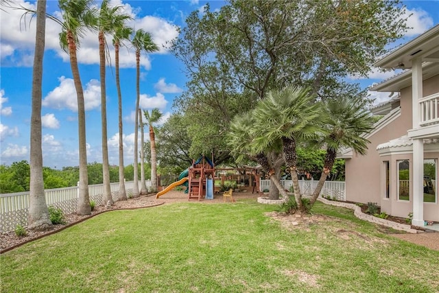 8018 Saint Laurent Dr, Corpus Christi, TX 78414 - view of yard featuring a playground