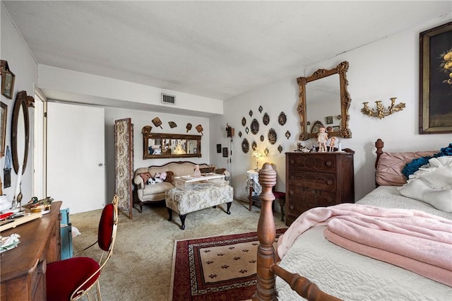 bedroom with carpet floors