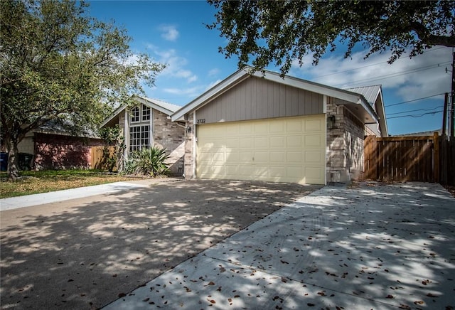 view of front facade with a garage