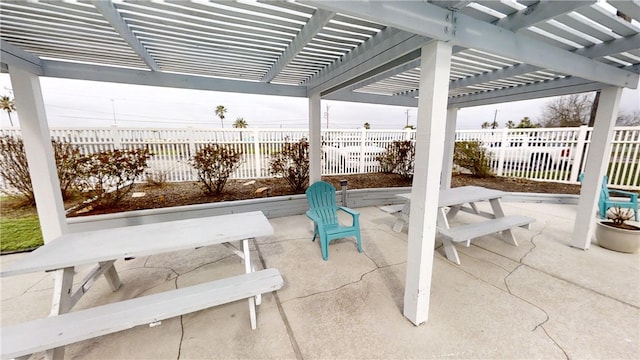 3938 Surfside Blvd Unit 3344, Corpus Christi, TX 78402 - view of patio / terrace with a pergola and fence