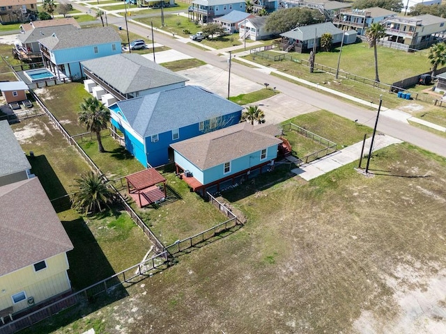 drone / aerial view with a residential view