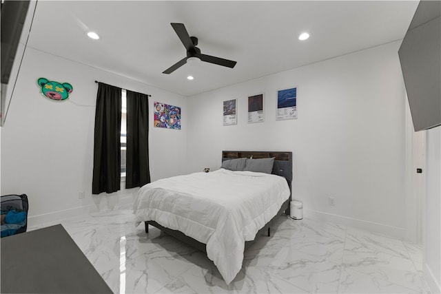 bedroom with ceiling fan