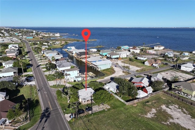 4049 Laguna Shrs, Corpus Christi, TX 78418 - aerial view of property's location with a nearby body of water and nearby suburban area