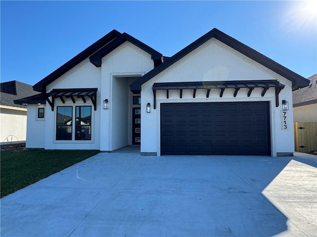 view of front facade with a garage