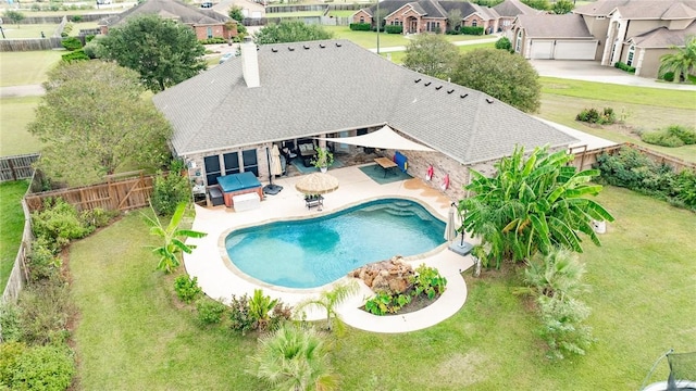5309 Fox Glove, Corpus Christi, TX 78413 - view of pool featuring a patio area and a residential view