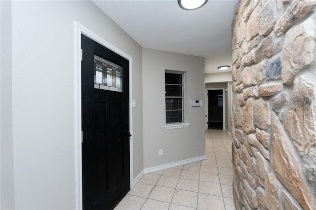 view of tiled entrance foyer