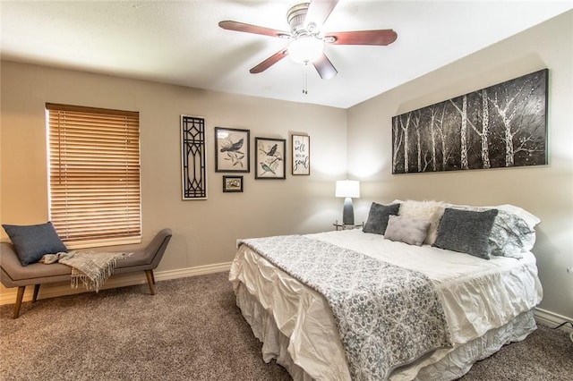 7322 Milky Way Dr, Corpus Christi, TX 78412 - carpeted bedroom with baseboards and ceiling fan