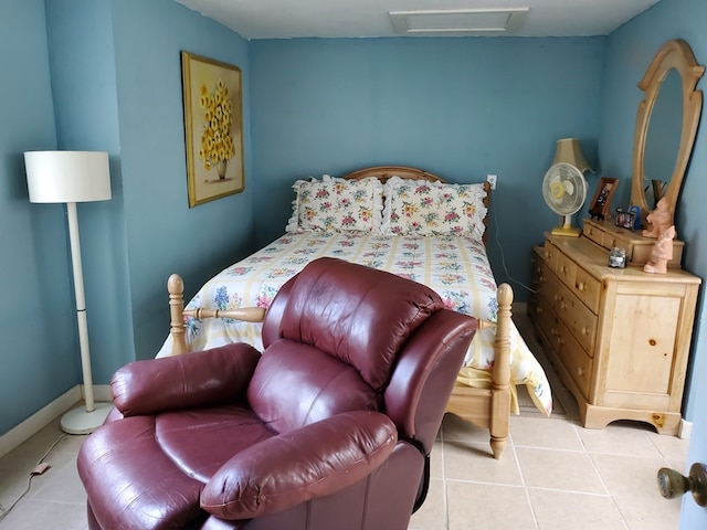 view of tiled bedroom