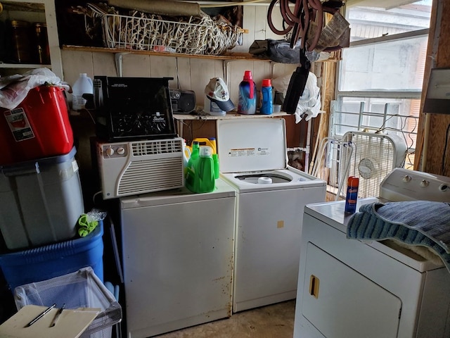 laundry area featuring washer and dryer