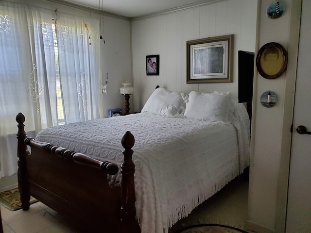 view of tiled bedroom