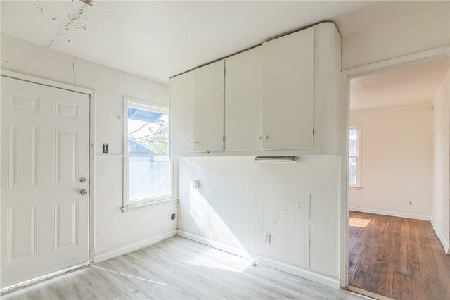 interior space featuring light wood-type flooring