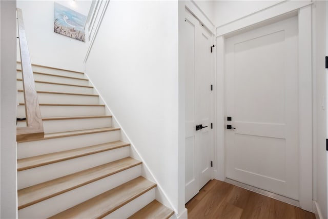 interior space with hardwood / wood-style floors