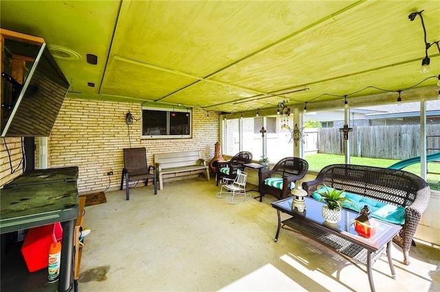 view of patio featuring outdoor lounge area