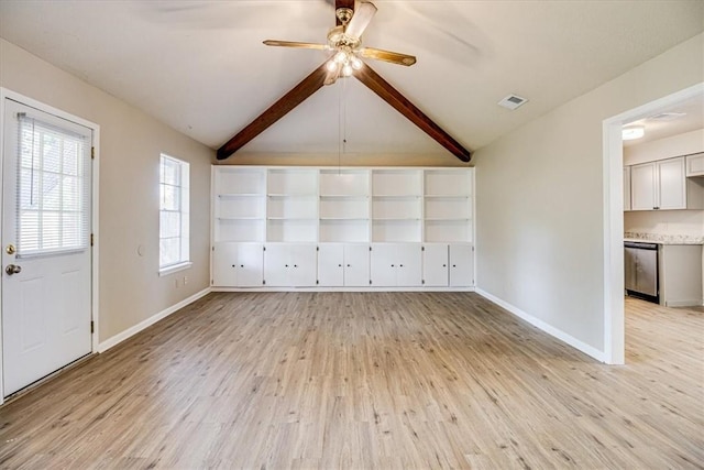 4113 Sierra St, Corpus Christi, TX 78410 - unfurnished room featuring a ceiling fan, light wood-type flooring, and baseboards