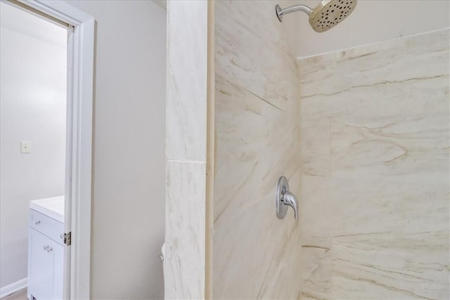 4113 Sierra St, Corpus Christi, TX 78410 - bathroom with a marble finish shower and vanity